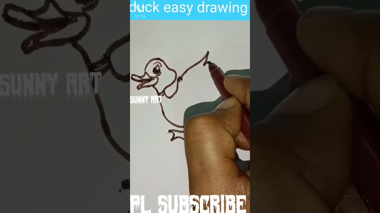 duck drawing easy/how to draw duck/duck art