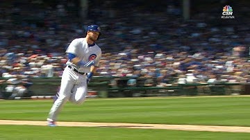 CIN@CHC: Happ doubles down the third-base line