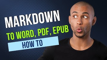 How to convert MarkDown to Word, PDF or ePUB