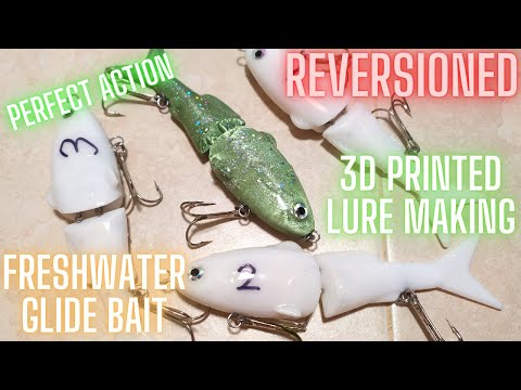 Reversioned!!! Freshwater Glide Bait Fishing Lure Now Has Perfect Action. 3D  Printed Fishing Lure. 