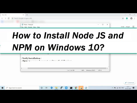How to install Node JS and NPM on Windows 10?