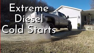 Duramax Extreme Cold Starts compilation 27