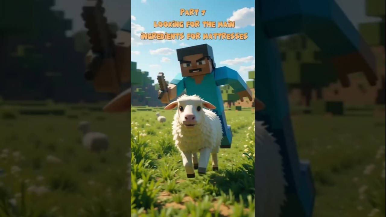 Funny Sheep Chase & Crafting a Bed in the Wild 🛏️🐑 