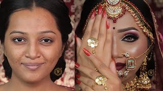 Quick Simple and Easy Bridal Makeup tutorial | Long Lasting Makeup | @pkmakeupstudio screenshot 5