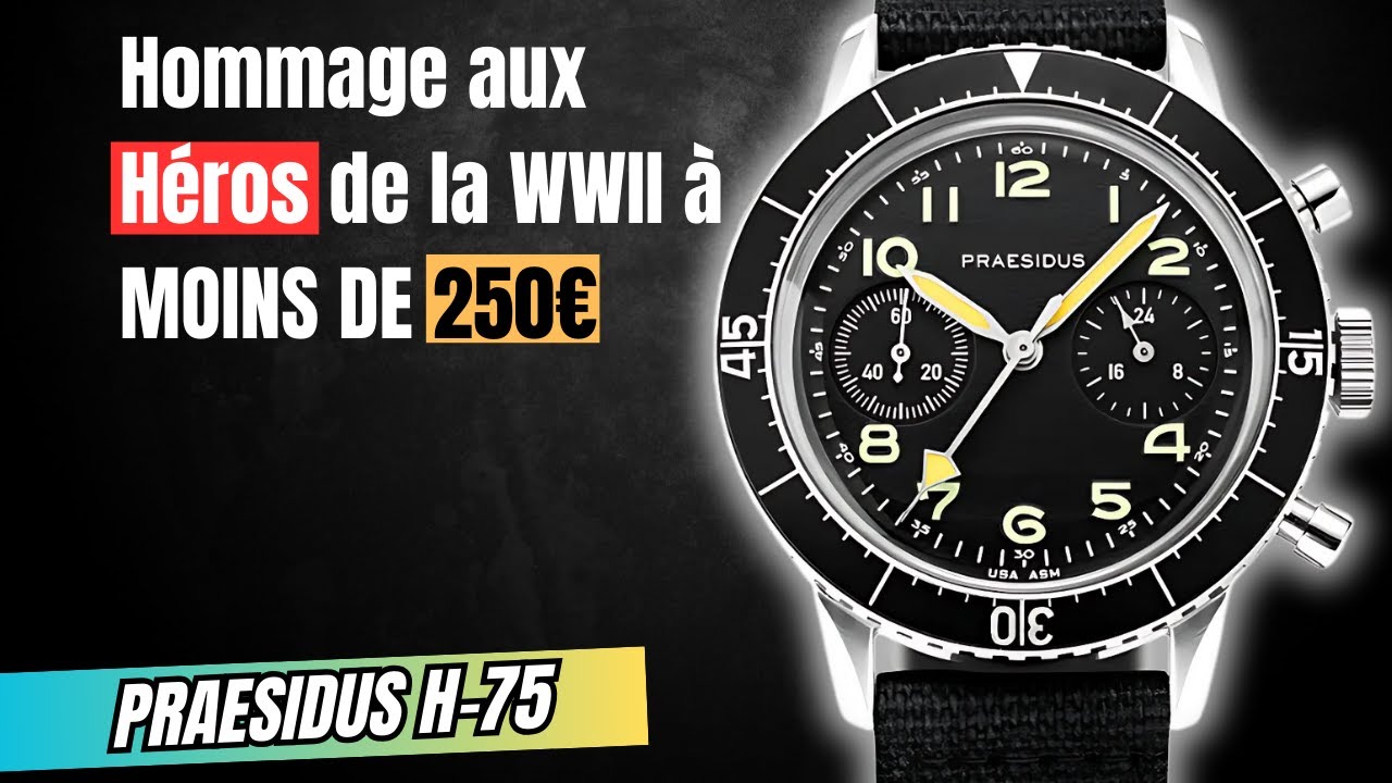 Montre Homme Militaire LUC DESROCHES MIL1005 - Boîtier Acier Noir - Affichage Date - Neuf Sans étiquette