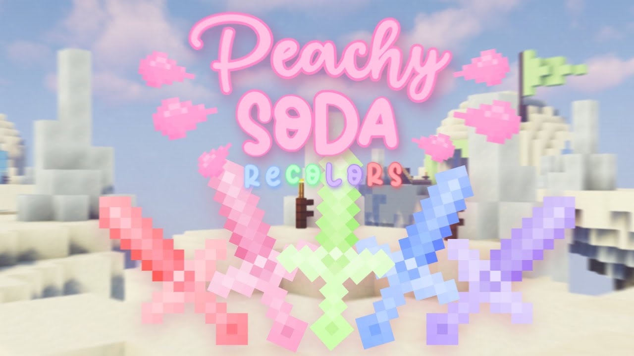 Peachy Soda 5k Recolors || 16x 1.8.9 Pastel PvP Pack - YouTube