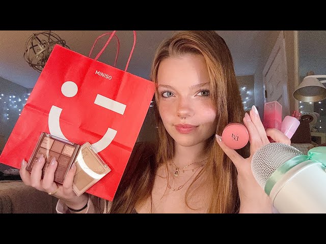 ASMR Korean Makeup Haul💄 | Tapping, Scratching + Rambles