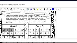 TeacherMade Holiday Math Worksheet (app.teachermade.com) screenshot 2