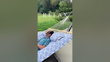 Relax in Style in this SUNCREAT 55 Inch Extra Large Double Hammock with Stand, 475lbs Capacity