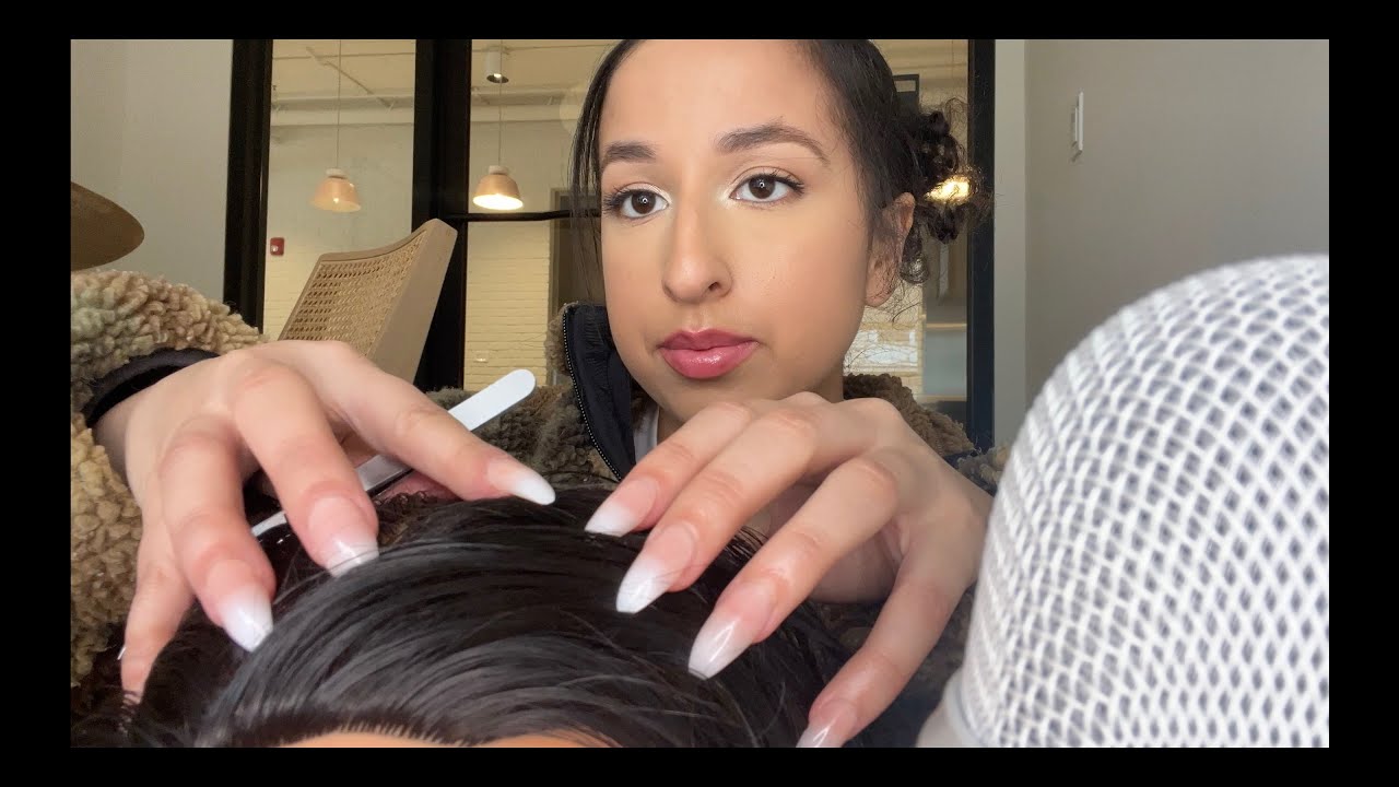 ASMR Hairplay Scalp Scratching, Plucking, & Bug Searching