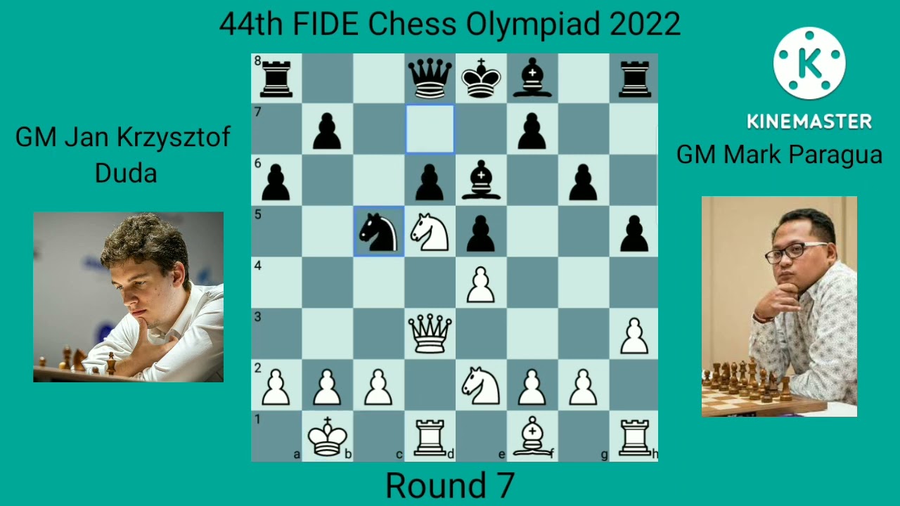 Mark Paragua won against Duda!!! // 44th FIDE Chess Olympiad 2022