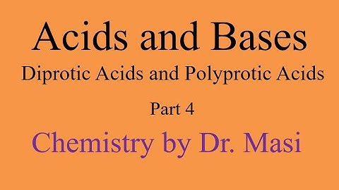Acids and Bases part 4 Diprotic acids and Polyprotic acids, Polyprotic Acid Base Equilibria Problems