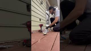 Installing an outdoor outlet.