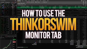 How to Use the ThinkorSwim Monitor Tab