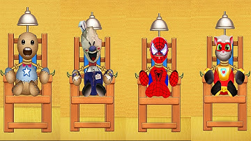 Kick the Buddy Mod: Rob Ice Scream 5 vs Spider Man vs Super Tom | Electric Chair