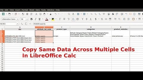 Copy the Same Data Across Multiple Cells in LibreOffice Calc #libreofficecalc #libreofficetutorial