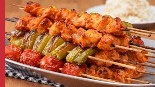 Easy Baked Chicken Skewers in the Oven 😋 Oven Baked Chicken Kabobs Recipe