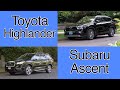 Toyota Highlander VS Subaru Ascent comparison