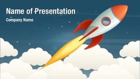 Launching Rocket PowerPoint Video Template Backgrounds - DigitalOfficePro #01304V