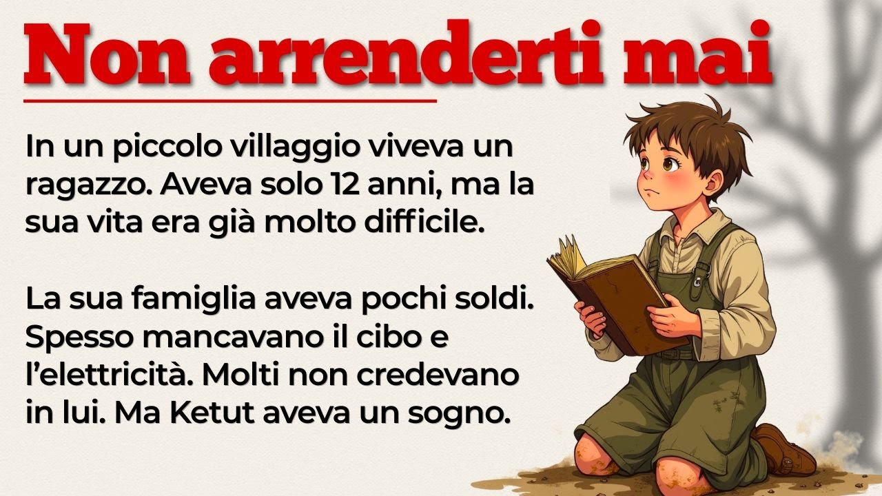 Il ragazzo che non si arrese mai | Learn Italian with Easy Stories (A1-A2)