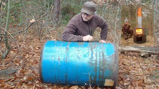 Transform your metal barrel into a super powerful wood stove !
