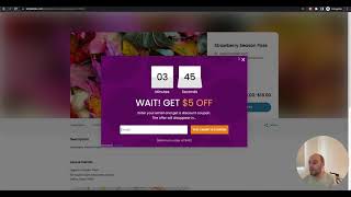 How to setup exit intent popup to sell more tickets.