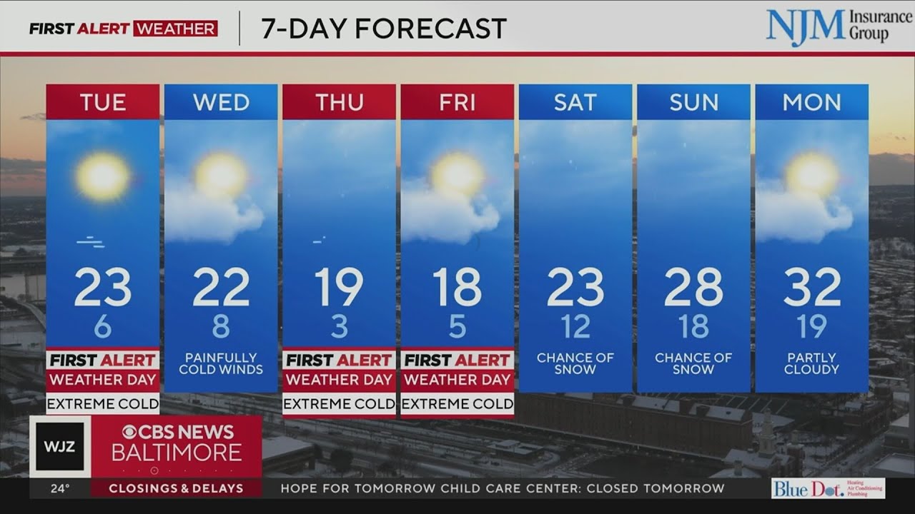 Extreme cold sticks around in Maryland this week - YouTube