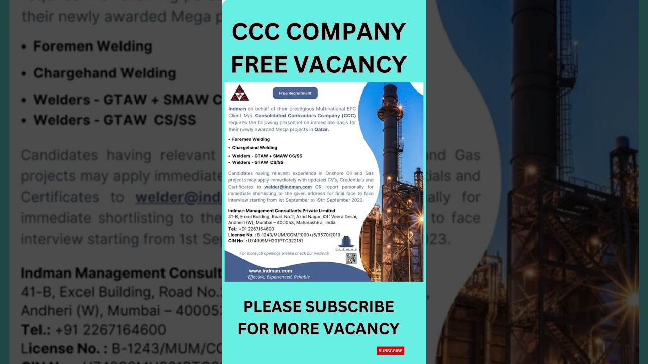CCC COMPANY VACANCY. CCC FREE VACANCY. CCC COMPANY. CCC COMPANY VISA. JOB IN CCC COMPANY. 