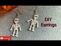 Beaded skeleton earrings tutorial