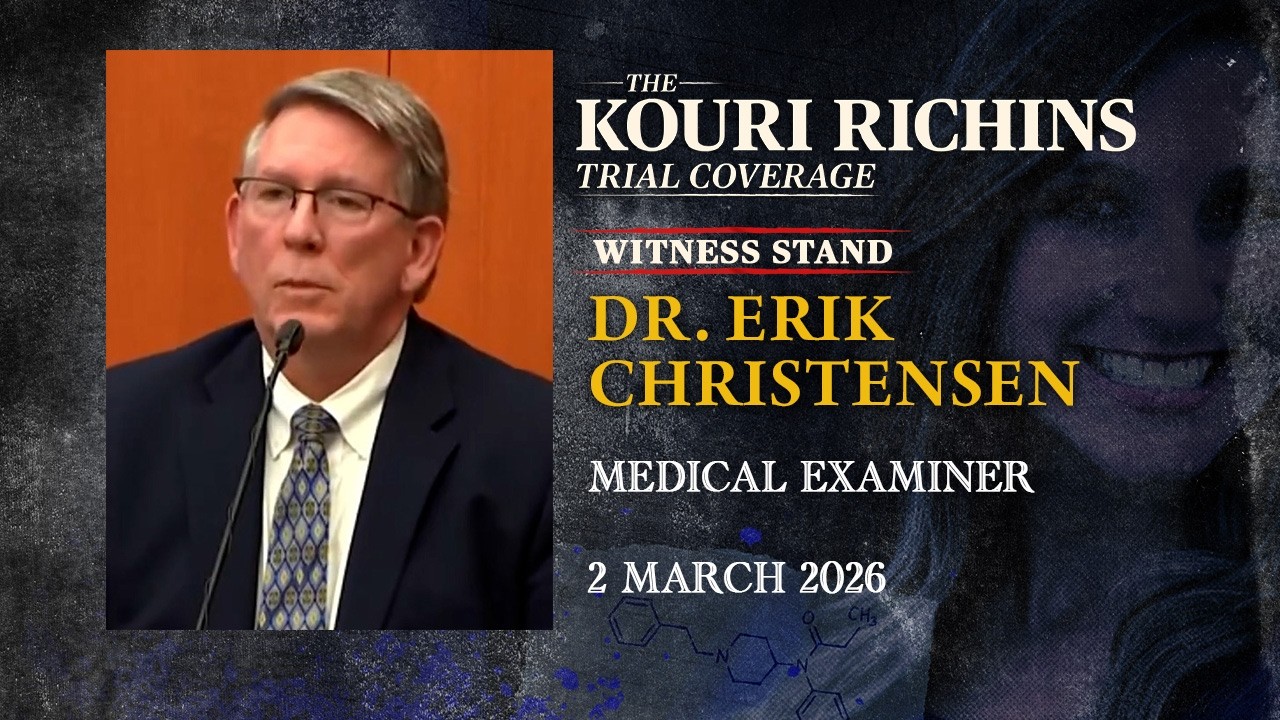 Medical examiner Dr. Erik Christensen testifies in Kouri Richins murder trial