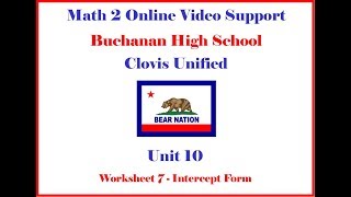 Math 2 Unit 10 WS 7 Homework Help Morgan Information