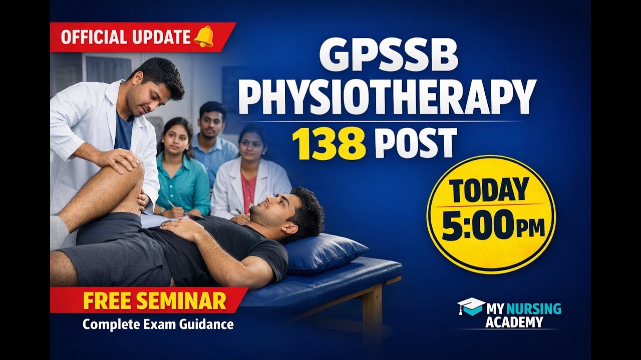 LIVE Physiotherapy Seminar 2026 | GPSSB Class-3 138 Posts | Complete Guidance