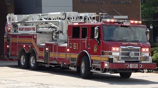 Mount Vernon FD Tower Ladder 61 Responding