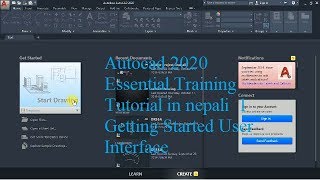 Autocad 2020  Essential Training Tutorial in nepali  1 Getting Started User Interface