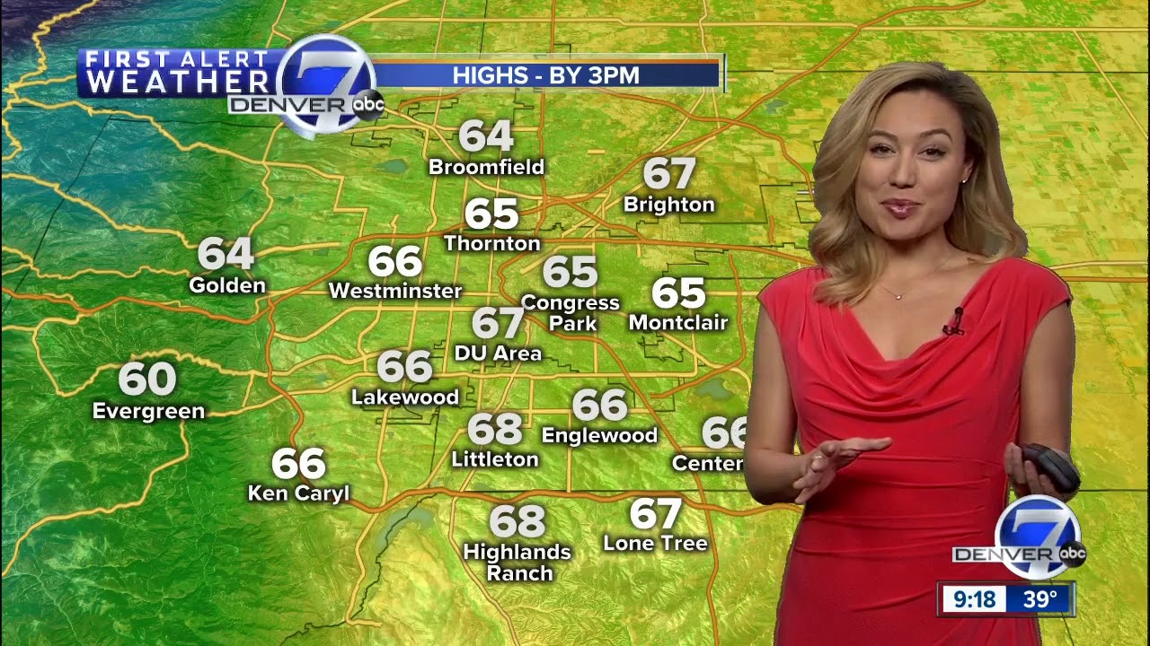 One more day in the 60s in Denver, before cooler and wetter weather ...