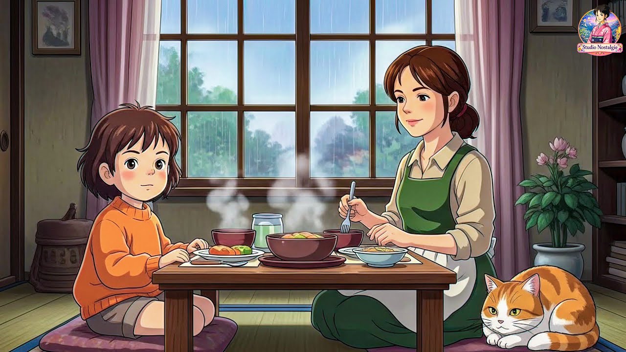 Peaceful Countryside Rain 🌧️ Family Life • Original Visual Story • Ghibli Inspired