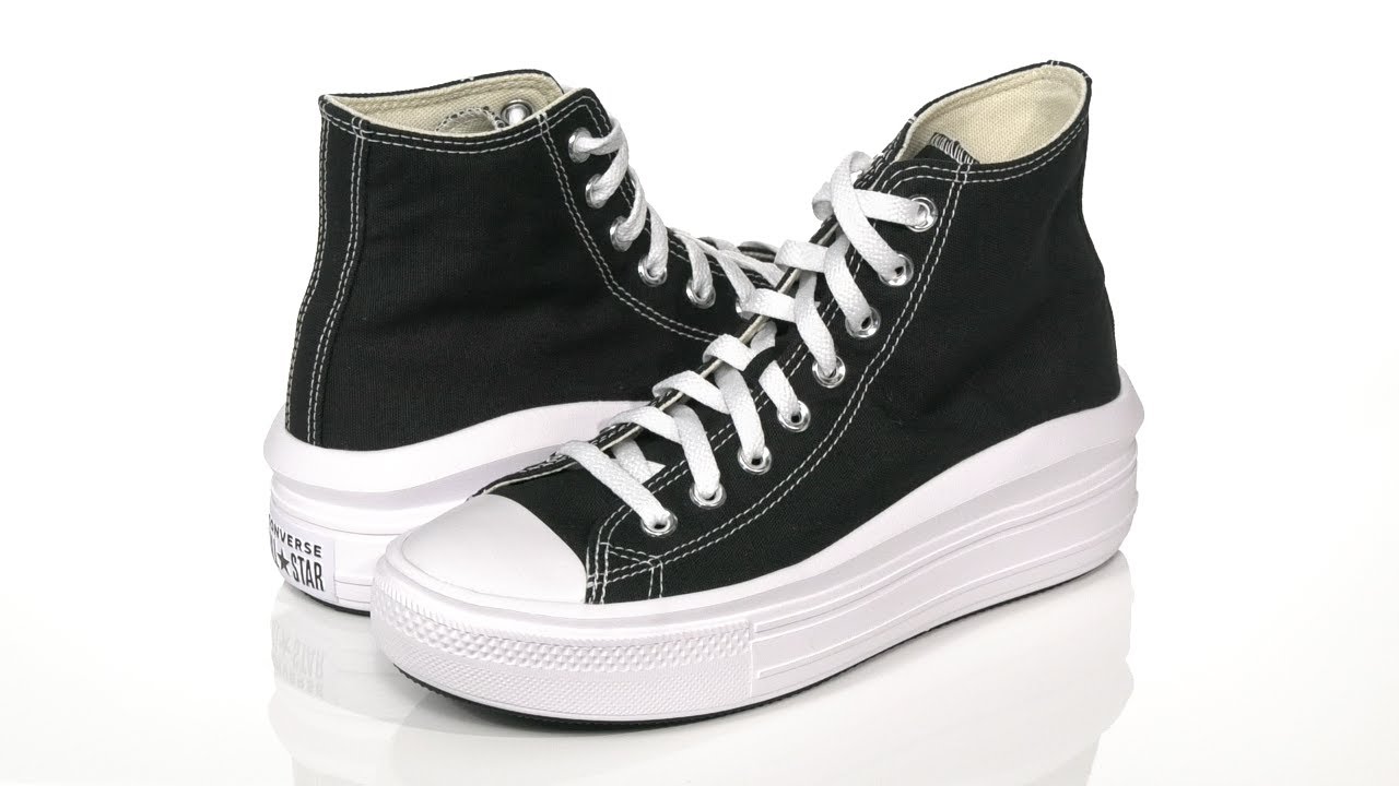 Tenis Converse Chuck Taylor All-Star Plataforma Hi Move Preto/Branco -  NewSkull