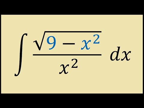 Integral of sqrt(9-x^2)/x^2