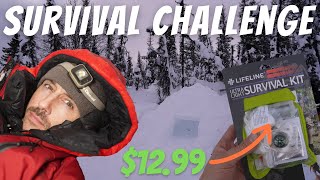 FAIL - Snow Shelter Winter Camping in Alaska Using a Cheap $12.99 Emergency Kit