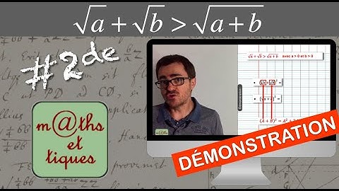 DEMONSTRATION : √a + √b ≻ √a+b - Seconde
