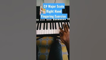 C Sharp Major Scale Right Hand Piano Fingering Exercise#shorts