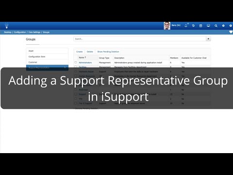 Adding a Support Rep Group in iSupport