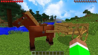 How to Get HORSE CARTS in Minecraft TUTORIAL! (Horse Wagon Mod) screenshot 4