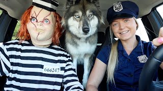 Chucky Escapes Police & Puppy! POV Chase