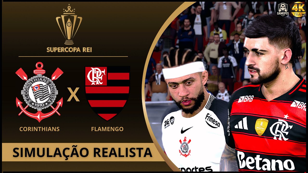 Corinthians x Flamengo | SUPERCOPA REI 2026 | SIMULAÇÃO PES26 | GOGOZPATCH.