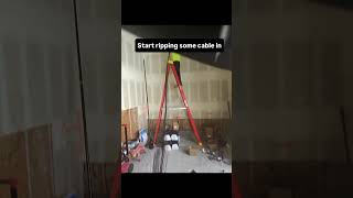 Setting pathways for structured cabling #lowvoltage #cat6 #networkcabling #structuredcabling