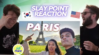 KOREAN and AMERICAN react to HINDI vlog | Slayy Point - When Desis Go To PARIS For The First Time