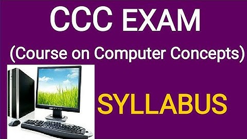 CCC syllabus |Course on  Computer Concept | CCC Exam