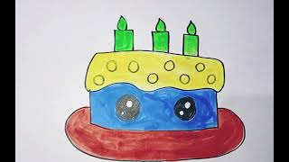 How to draw cute and easy Delicious Cake | Easy drawing, Painting and Coloring for Kids & Toddlers by Cho Cho Tv Star 857 views 10 days ago 4 minutes, 30 seconds