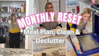Monthly Reset Routine 2024 Meal Plan Clean Declutter Homemaking Motivation